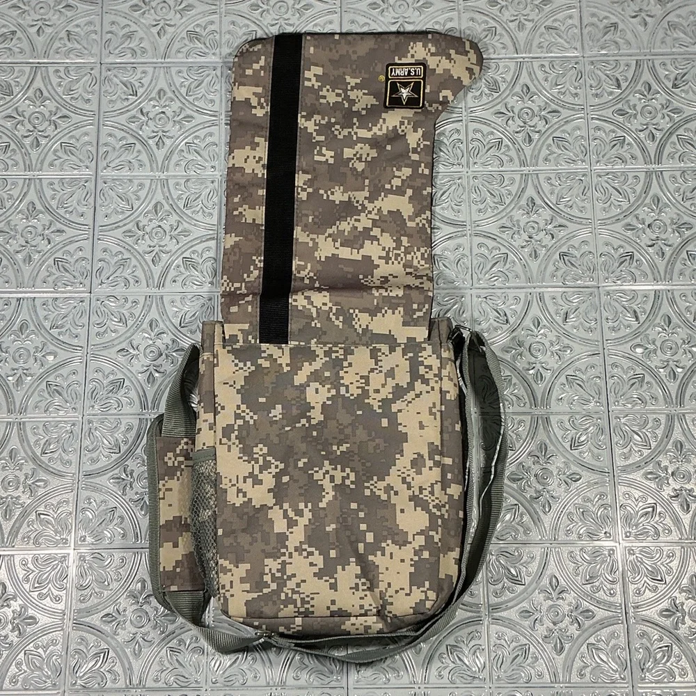U.S. Army Digital Camo Messenger Bag Crossbody Kids Teens Adult Travel Satchel